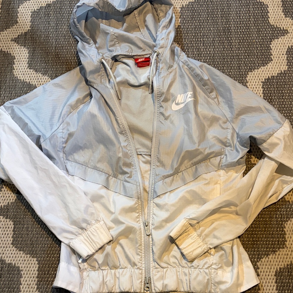 Nike gray  and White lightweight  Jacket